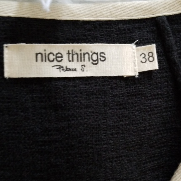 Nice Things Black Lightweight Open Front Blazer - Picture 3 of 7